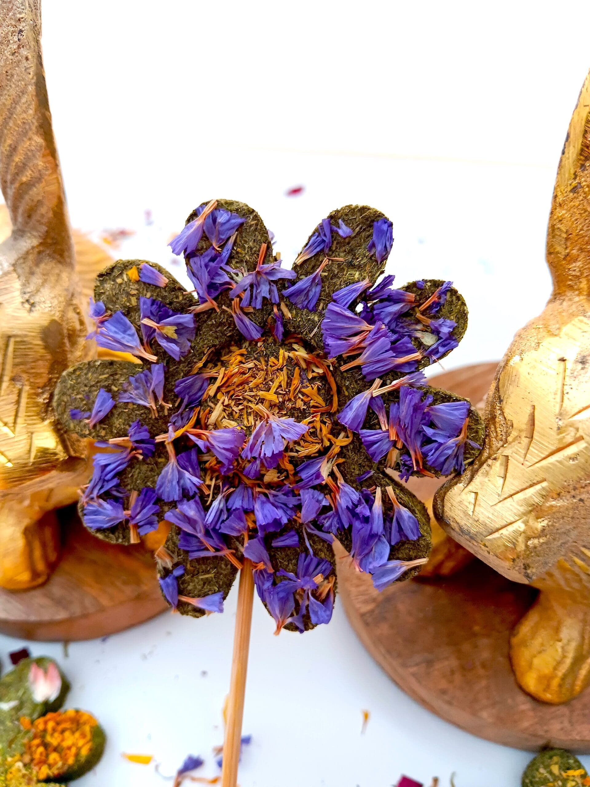 Flower Fusion Treat - Natural Dried Flower Mix For Small Pets Like Chinchillas, Rabbits & Guinea Pigs