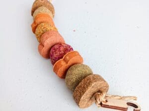 Timothy Hay Floral Grass Ball & Fruit Mix Hanging Treat For Rabbit , Chinchilla, Hamster, Guinea Pig and Small Animal